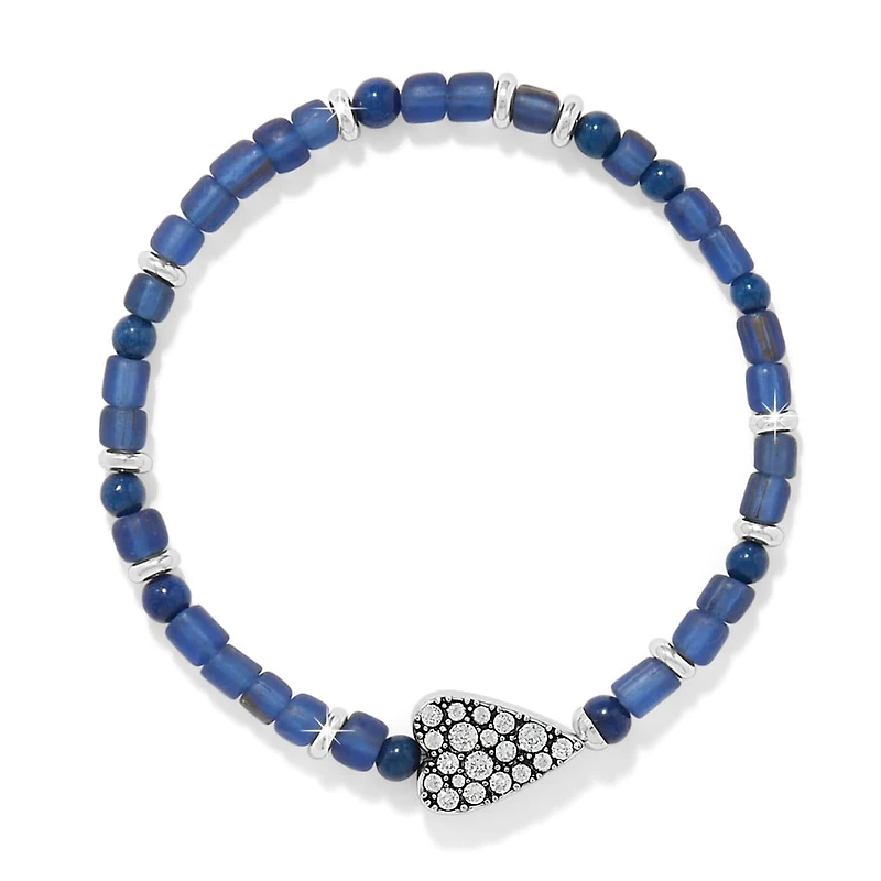 Love Messages B You Blue Stretch Bracelet