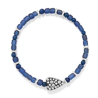 Love Messages B You Blue Stretch Bracelet