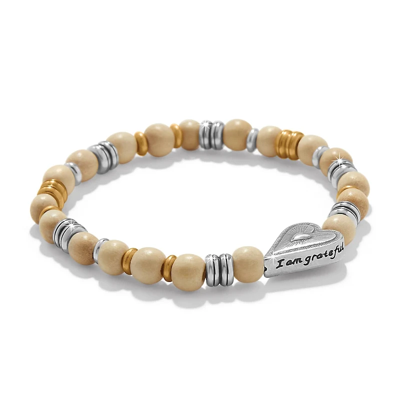 Love Messages I Am Grateful Stretch Bracelet