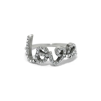Love Script Sparkle Ring