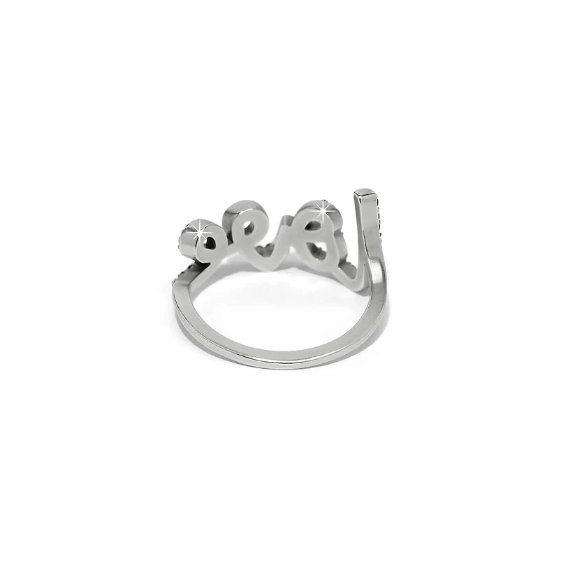 Love Script Sparkle Ring