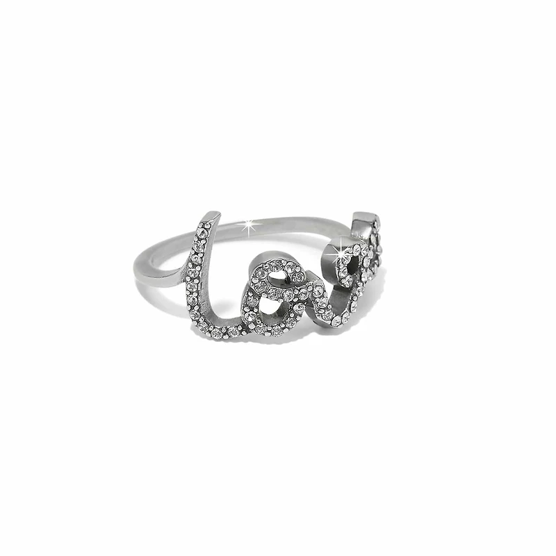 Love Script Sparkle Ring
