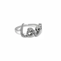 Love Script Sparkle Ring