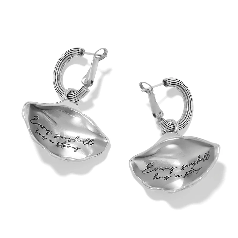 Lunar Tide Charm Hoop Earrings