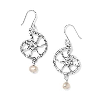 Lunar Tide Nautilus French Wire Earrings