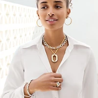 Medici Two Tone Link Bracelet