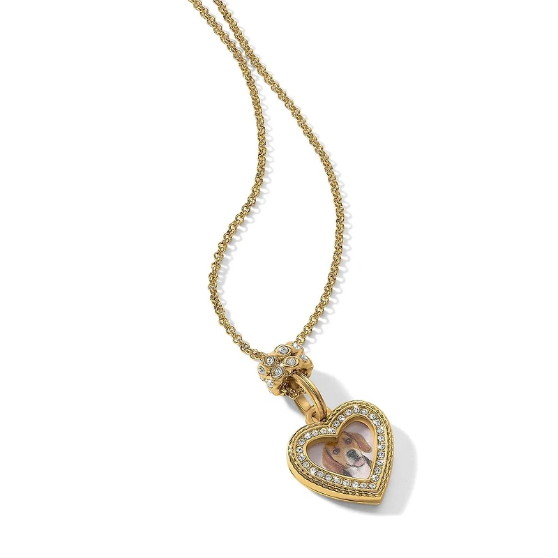 Memento Heart Golden Photo Charm