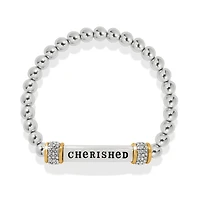 Meridian Cherished Two Tone Stretch Bracelet