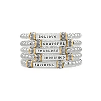 Meridian Cherished Two Tone Stretch Bracelet