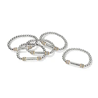 Meridian Cherished Two Tone Stretch Bracelet