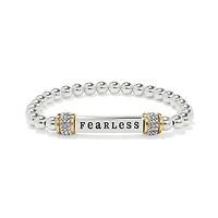 Meridian Fearless Two Tone Stretch Bracelet