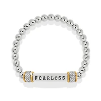 Meridian Fearless Two Tone Stretch Bracelet