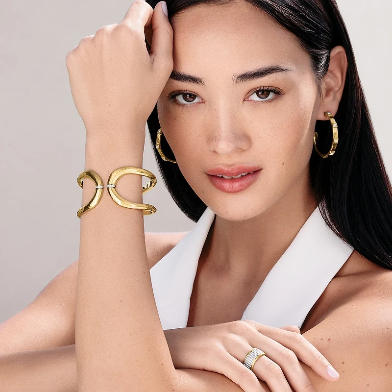 Meridian Geo Open Hinged Bangle