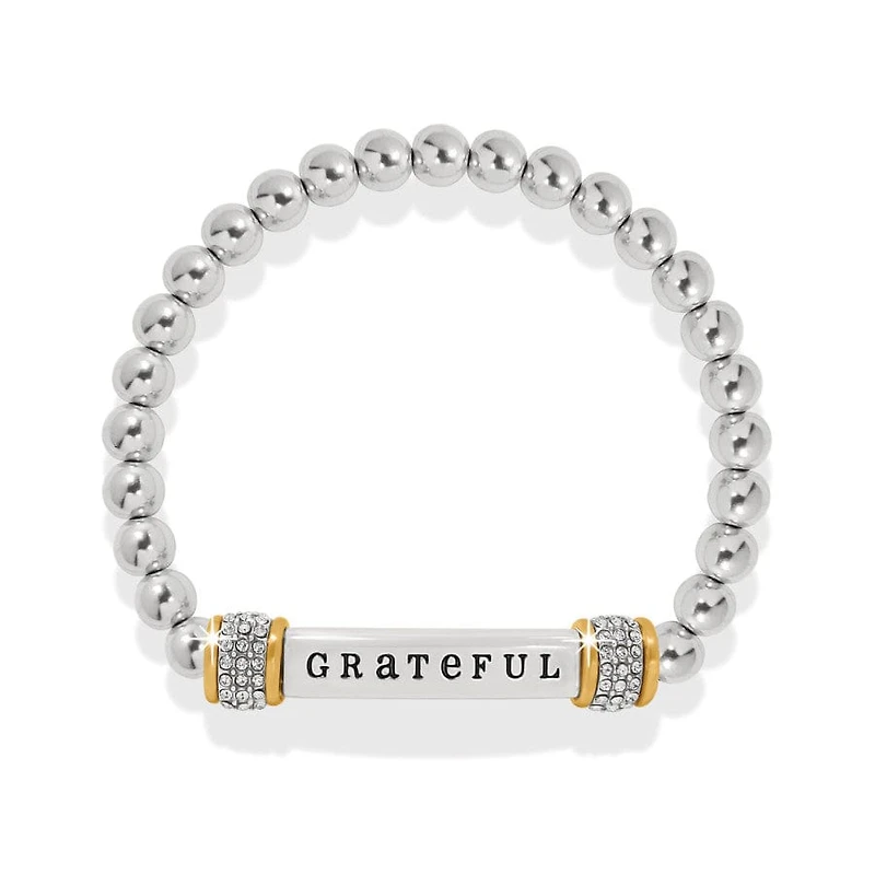Meridian Grateful Two Tone Stretch Bracelet