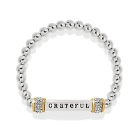 Meridian Grateful Two Tone Stretch Bracelet