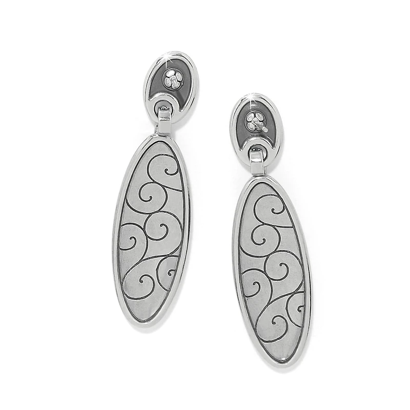 Meridian Orbit Oval Post Drop Earrings