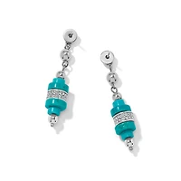 Meridian Petite Sphere Turquoise Post Drop Earrings