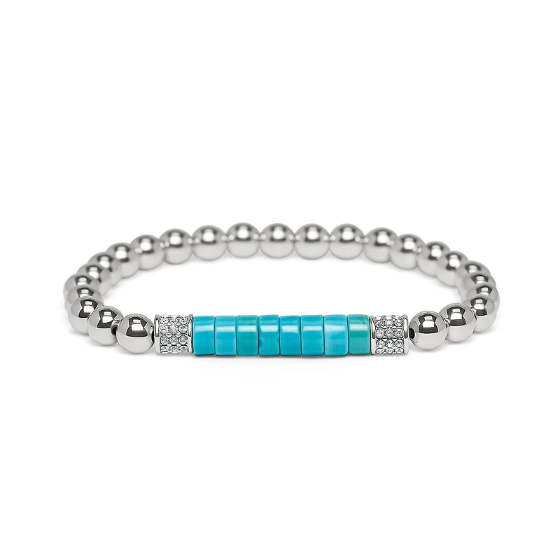 Meridian Petite Station Turquoise Stretch Bracelet