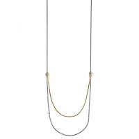 Meridian Petite Two Tone Double Necklace