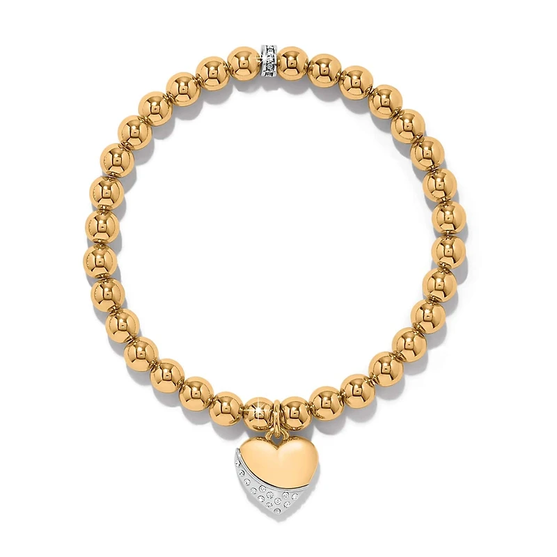 Meridian Petite Wave Heart Stretch Bracelet