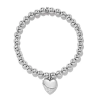 Meridian Petite Wave Heart Stretch Bracelet