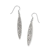 Mosaic Long French Wire Earrings