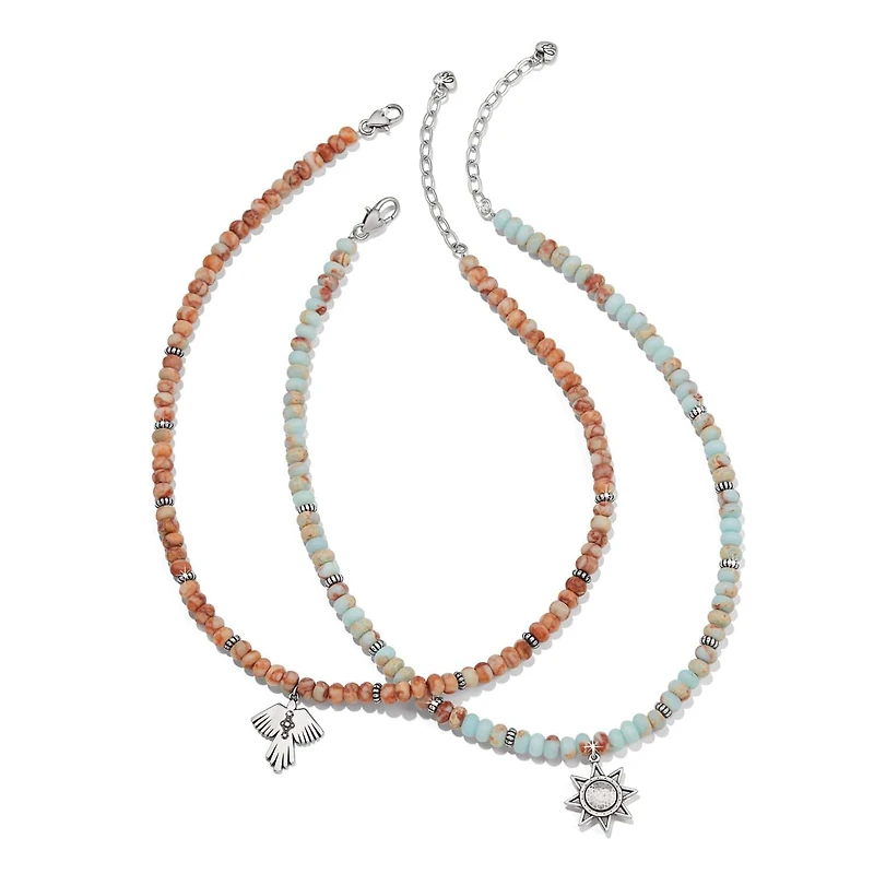 Mosaic Mojave Beam Beaded Necklace