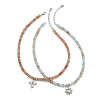 Mosaic Mojave Beam Beaded Necklace