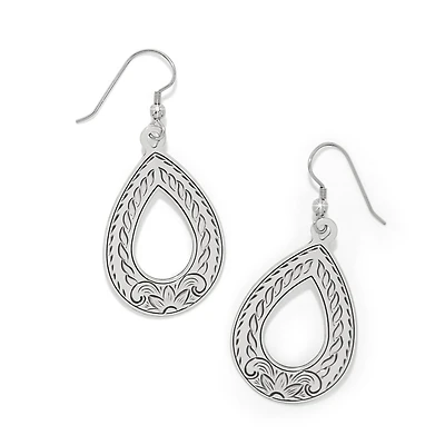 Mosaic Open Teardrop French Wire Earrings