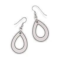 Mosaic Open Teardrop French Wire Earrings