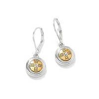 Mosaic Round Mini Leverback Earrings