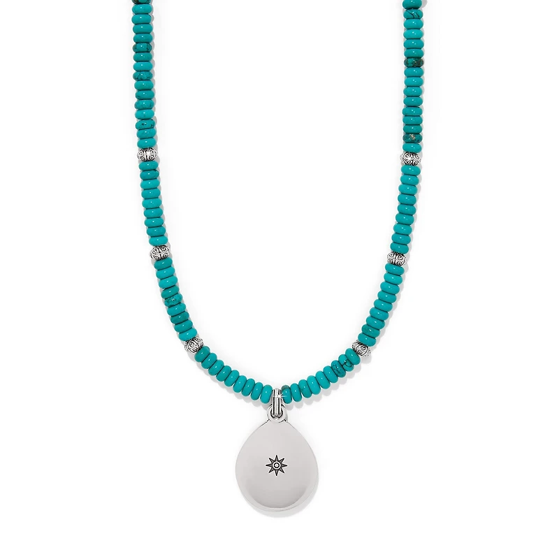 Mosaic Turquoise Teardrop Necklace