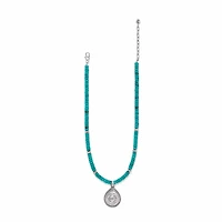 Mosaic Turquoise Teardrop Necklace