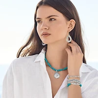 Mosaic Turquoise Teardrop Necklace