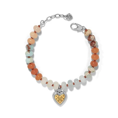 Mosaic Two Tone Heart Beaded Bracelet