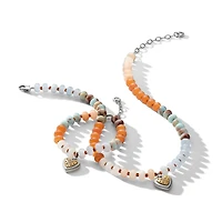 Mosaic Two Tone Heart Beaded Bracelet