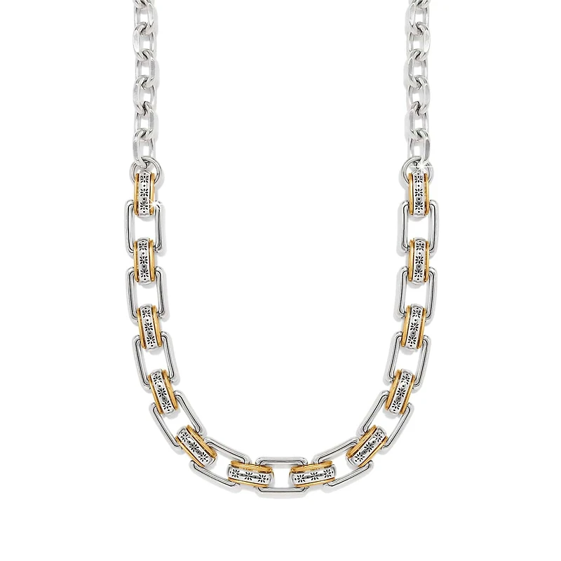 Mosaic Two Tone Links Necklace