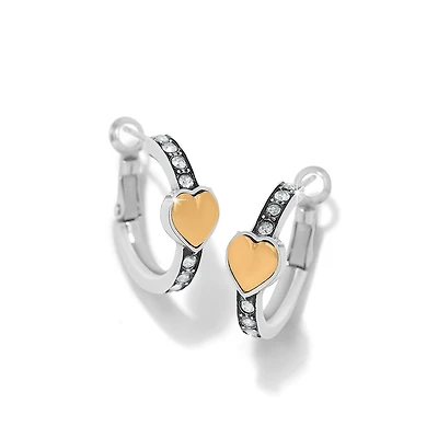 Mystery Of Love Golden Heart Hoop Earrings