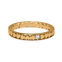 Mystery Of Love Hearts Hinged Bangle