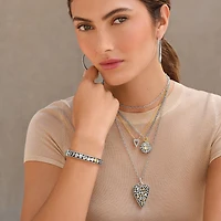 Mystery Of Love Hearts Hinged Bangle