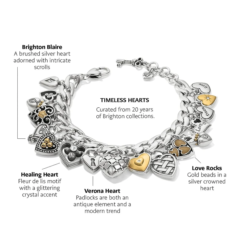 One Heart Charm Bracelet
