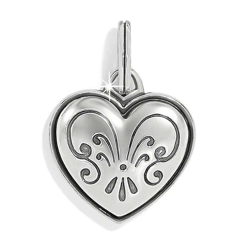 One Heart Etched Love Charm
