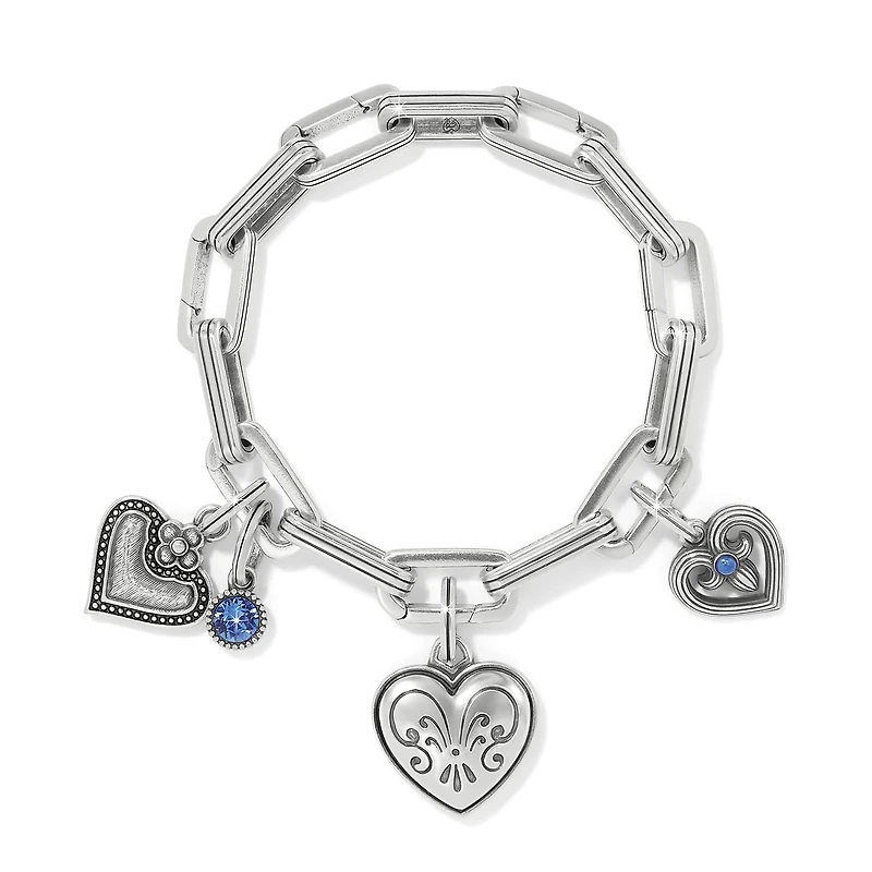 One Heart Etched Love Charm