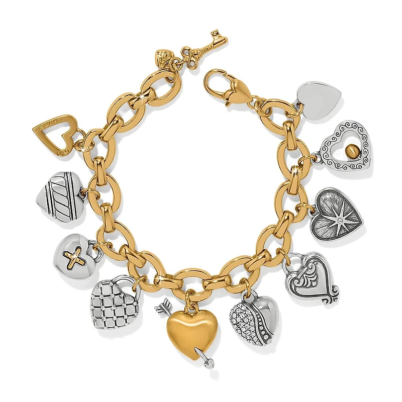 One Heart Large Charm Bracelet