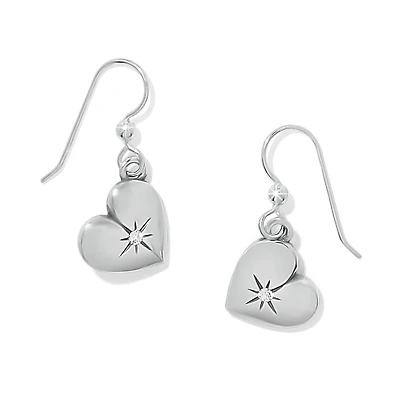 One Heart Love French Wire Earrings