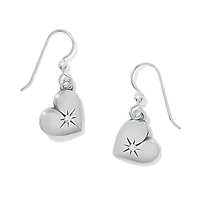 One Heart Love French Wire Earrings