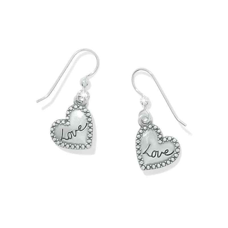One Heart Love French Wire Earrings