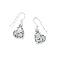 One Heart Love French Wire Earrings