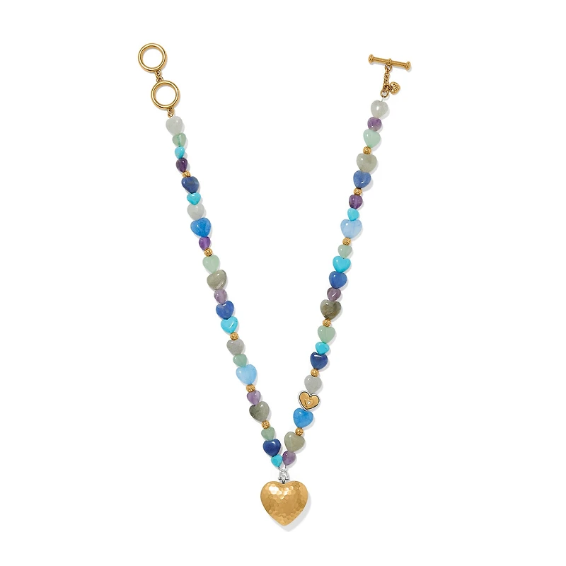 One Heart Multi Heart Bead Necklace