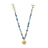 One Heart Multi Heart Bead Necklace